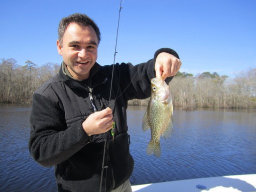 Hovik Taymoorian shows off a nice crappie
