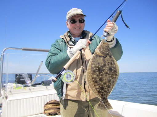 In addition to specks to 24-inches, Jack nailed this fine flounder in skinny water