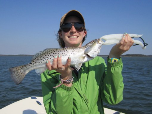 Reddi Duke, following in her brother's footsteps as a guide, adds a nice speck to the days catch